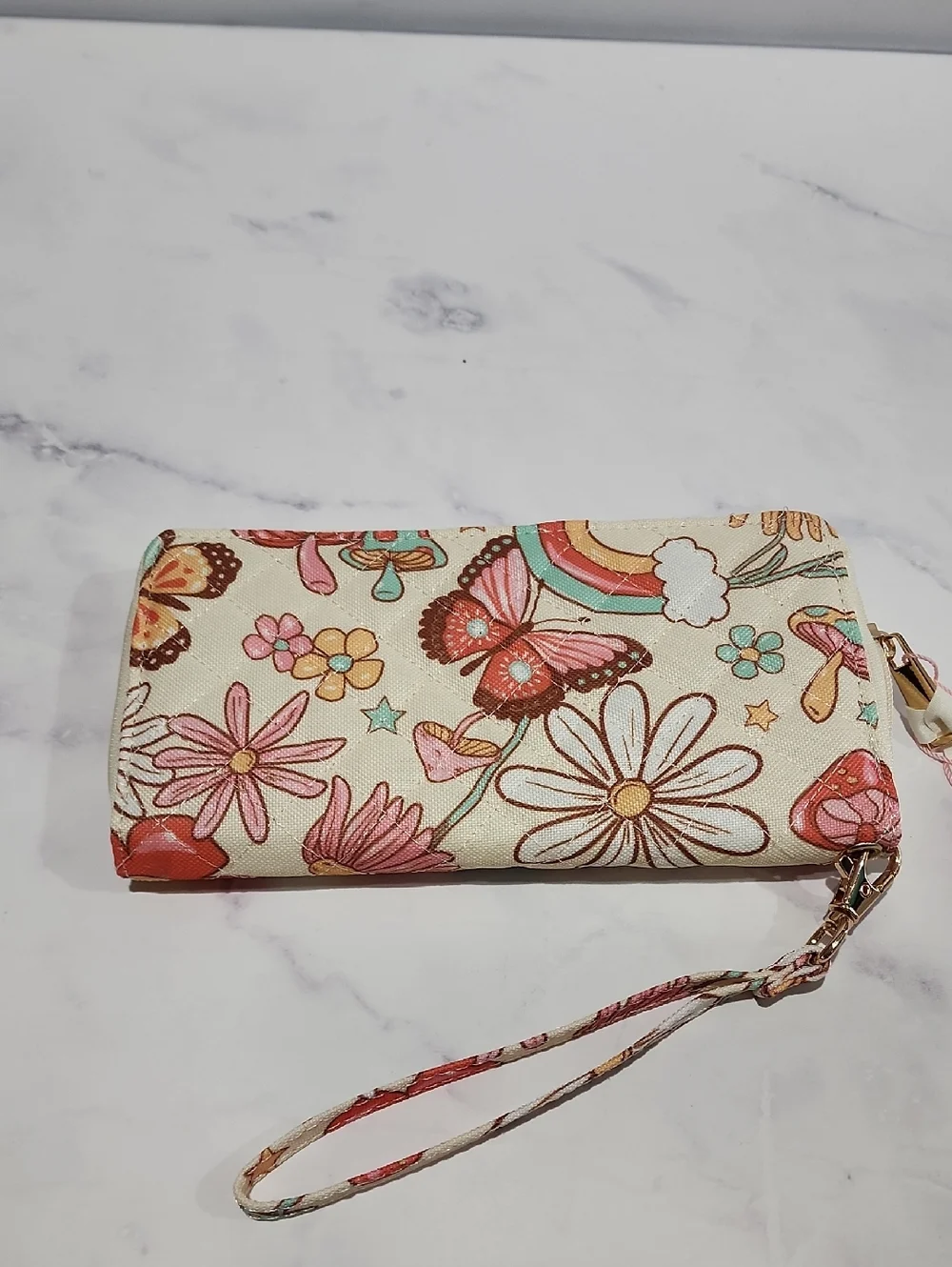 Simply Southern Colorful Retro Rainbow Wristlet Wallet